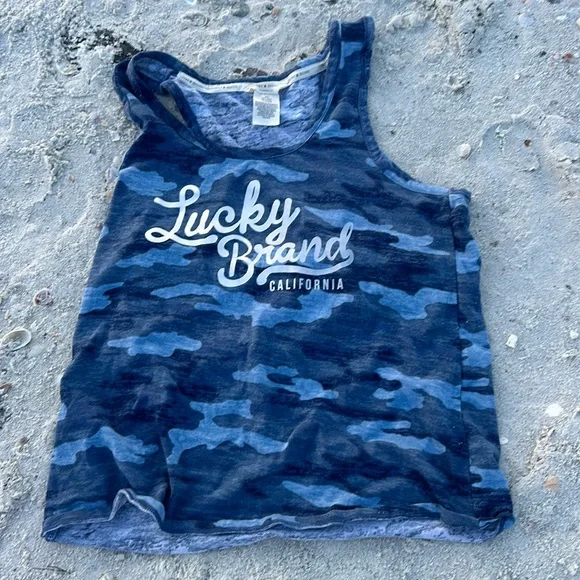 Lucky Brand Tops Lucky Brand Tank Top Size Medium Blue Camo